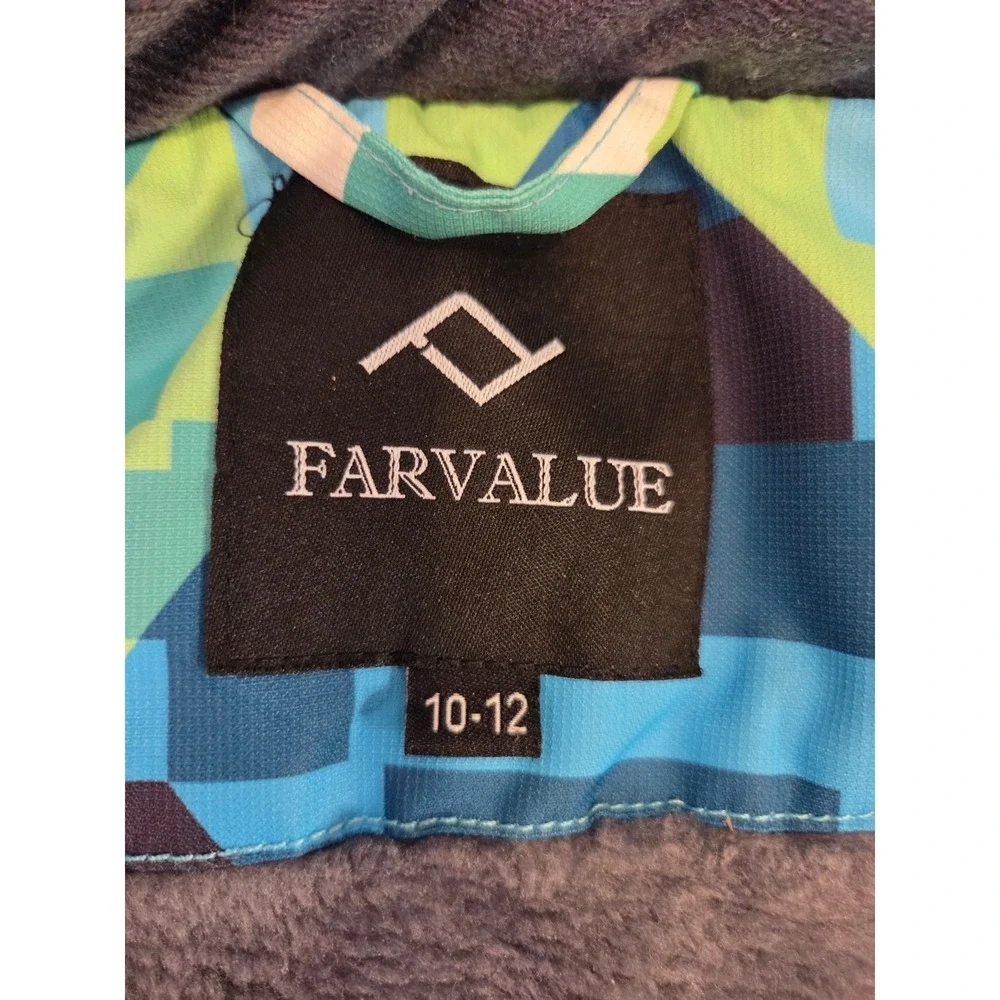 FARVALUE‎ Boys 10/12 Waterproof Ski Jacket Windproof Winter Snow Coat Outdoor